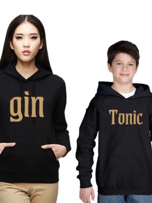 Family Sweatshirts Gin Tonic Set of 2 Black