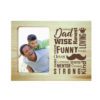 Strong Loving Dad Engraved Wooden Photo Frame Plaque