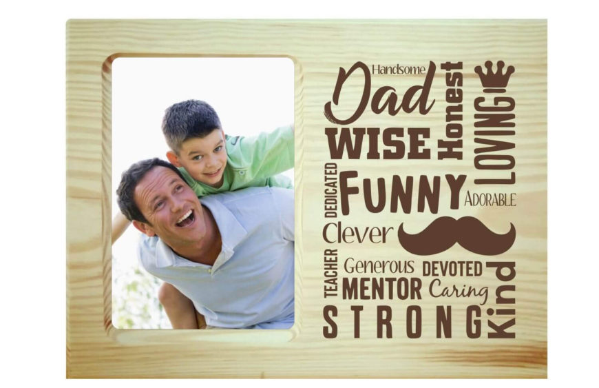 engraved photo frame for father