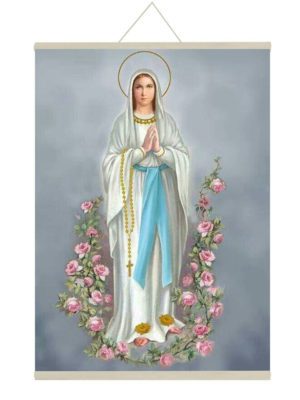 Christian Gifts for Christmas, Merciful Mother Mary Wall Paintings, Hangings Canvas Scroll Poster for Home Decor -