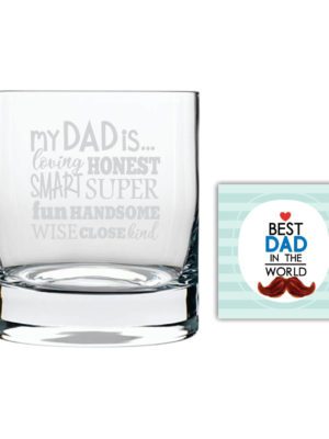 Handsome Cool Dad Whiskey Glass for Dad