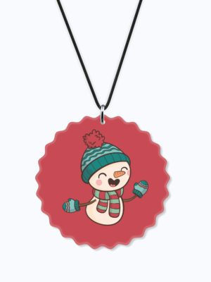 Dancing Snowman Printed Christmas Car Hanging