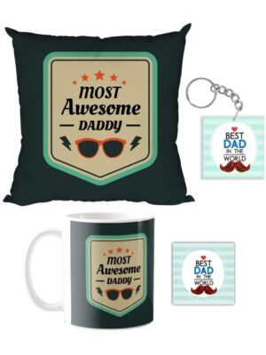 Most Awesome Daddy Ceramic Mug, Coaster, Cushion Cover