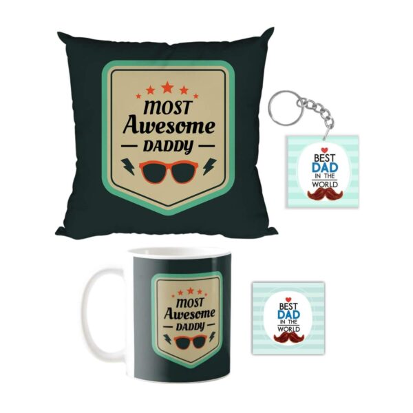 Most Awesome Daddy Ceramic Mug, Coaster, Cushion Cover