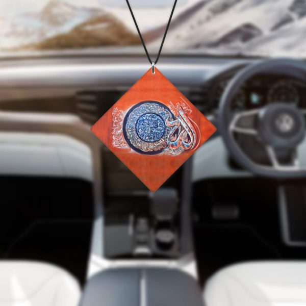 Religious Gifts Acrylic Islamic Car Hanging Accessories 99 Names of Allah Printed Printed for Good Luck Interior