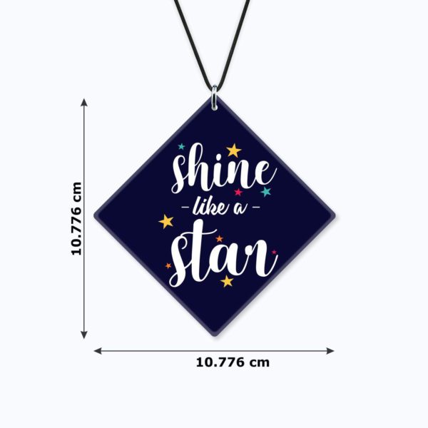 Motivational Gift Car Hanging Accessories Shine Like a Star Printed with Wooden Keychain