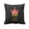 Birthday Gifts for Mom Dad 12 x 12 inches King Daddy Queen Mommy Printed Velvet Cushion Cover Throw Pillow