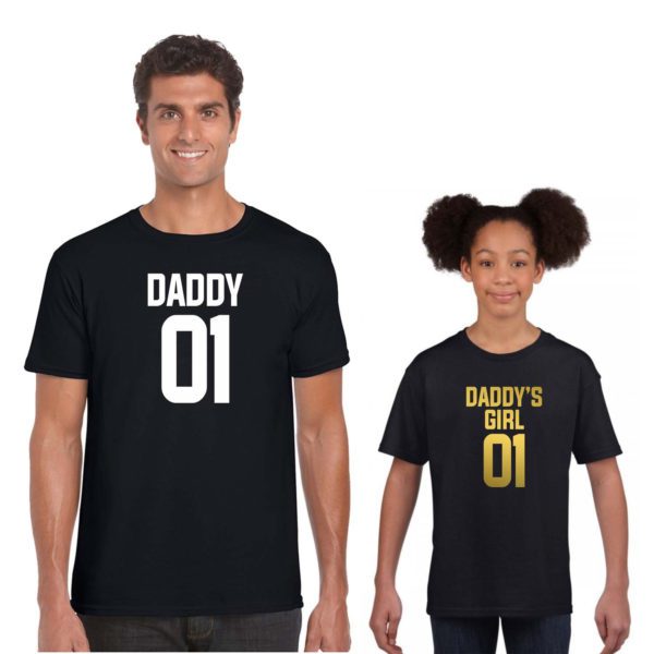 No.1 Daddy's Girl & Daddy Matching Family T-shirts