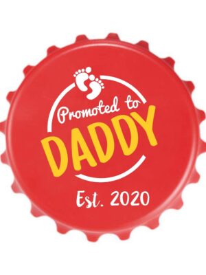 Fridge Magnet with Bottle Opener Promoted to Daddy EST. 2023