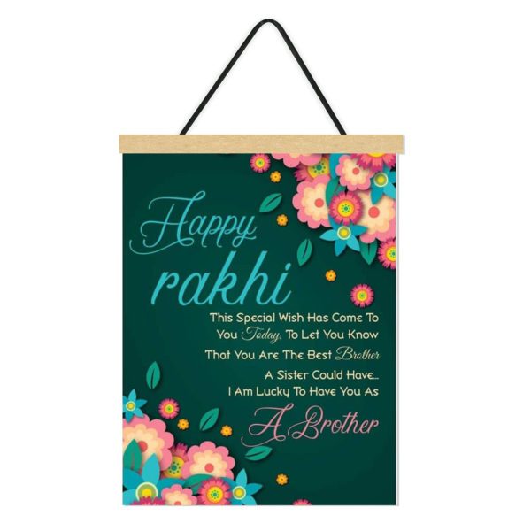 Rakhi Gifts for Brother (12x16 inches) Printed Scroll Greeting Card Rakhi Greetings - Raksha Bandhan, Birthday