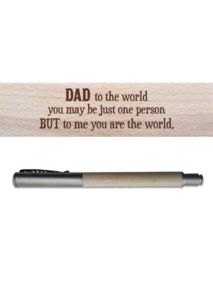 Birthday Gifts for Father Handmade Wooden Pen with Engraved Rectangle Pen Box Holder - ad To The You MDay Be Just One