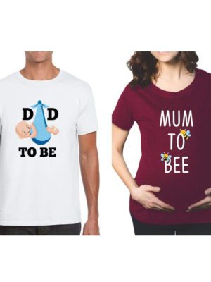 To Be Mom & Dad Maternity Couple T-Shirts