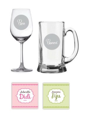 Gujarati Did Jiju Ben Banevi Beer Mug Wine Glass