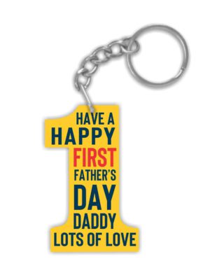 Happy First Father's Day Daddy Keychain