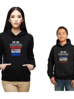 Proud Mother Son Family Hoodies Set