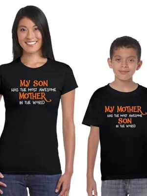 Awesome Mother Son Family T-shirts