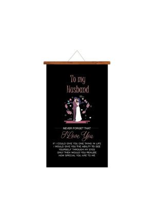 Day Gifts for Husband greeting card love romantic Never Forget That I Love You scroll 12x16 Inches