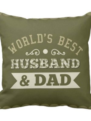 Canvas Cotton Cushion Covers for Dad (12X12-inch, Green)