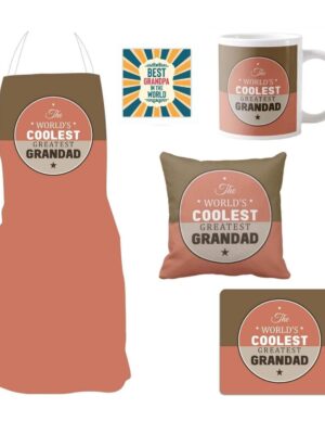 Grandpa, World Coolest Grandad Hamper Set of 5 -