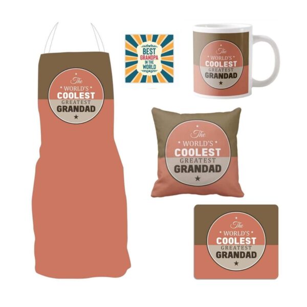 Grandpa, World Coolest Grandad Hamper Set of 5 -