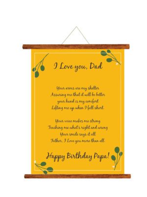 Happy Birthday Papa Love You Dad Scroll