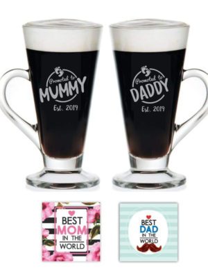 Promoted to Mummy Daddy Couple Tea Cups