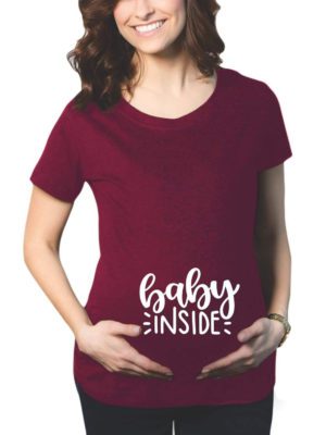 Maternity T-Shirts - Unique Designs Baby Inside