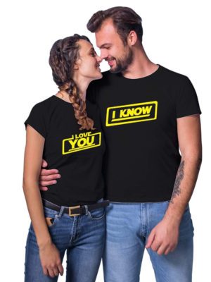 Matching Couple T-Shirts - Unique Design I Love You & I Know