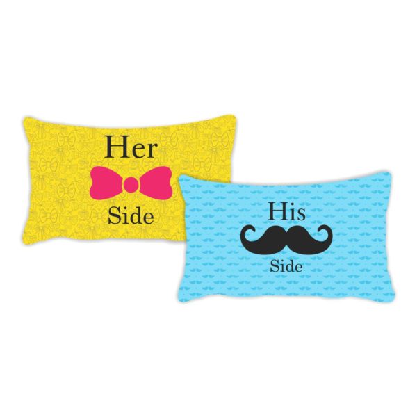 Birthday Gifts Love Couple Double Bedsheet with 2 Pillow Covers - Multi