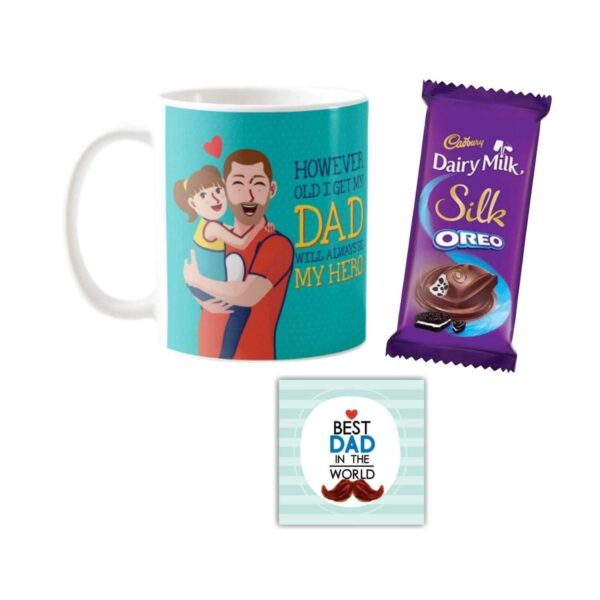 However Old I Get My Dad Will Always Be My Hero Hamper1 Dairy Milk Silk 60