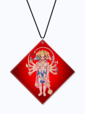 Religious Gifts Acrylic Car Hanging Accessories Lord Hanuman Printed for Good Luck Interior Decoration