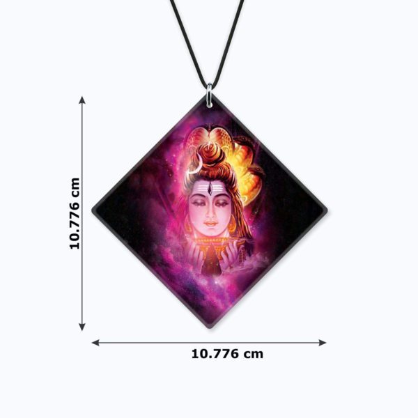 Religious Gifts Acrylic Car Hanging Accessories Lord Shiva Worship Printed Printed for Good Luck Interior Decoration