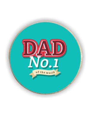 No. 1 Dad of The World Fridge Magnet - Round