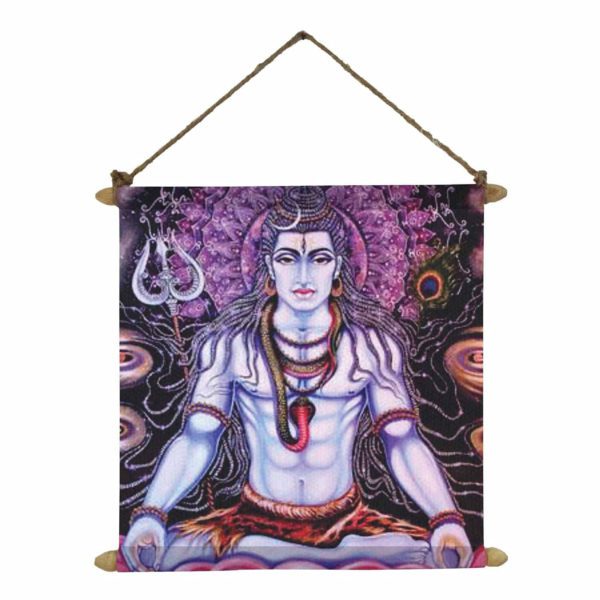 Nakshatra Shiv Poster Wall Painting Hanging Scroll Canvas - 24 x 24 inches