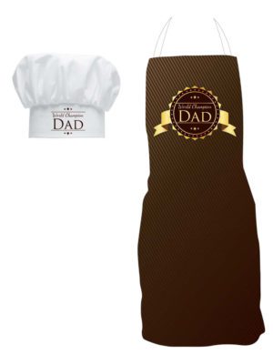 World Champion Dad Apron for Father with Chef Hat