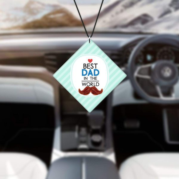 Acrylic Car Hanging Accessories Best Dad in The World Printed Interior Decoration