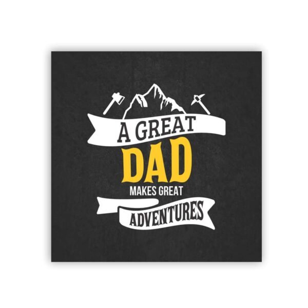 A Great Dad Makes Great Adventure Fridge Magnet-Square