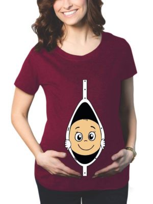 Maternity T-Shirts - Unique Design Baby Watching You