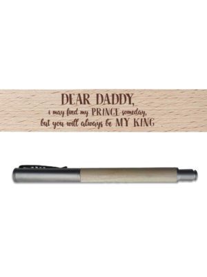 Daddy You Will Always Be My King Engraved Pen Box