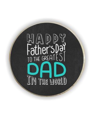 The Greatest Dad in The World Fridge Magnet - Round