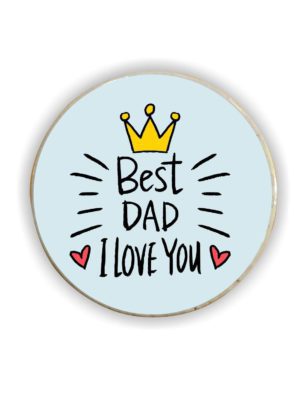 Best Dad I Love You Fridge Magnet - Round