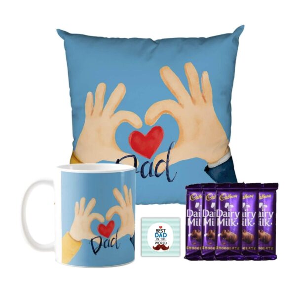 Love Dad Mug,1 Dairy Milk Silk 60 gm, with Coaster