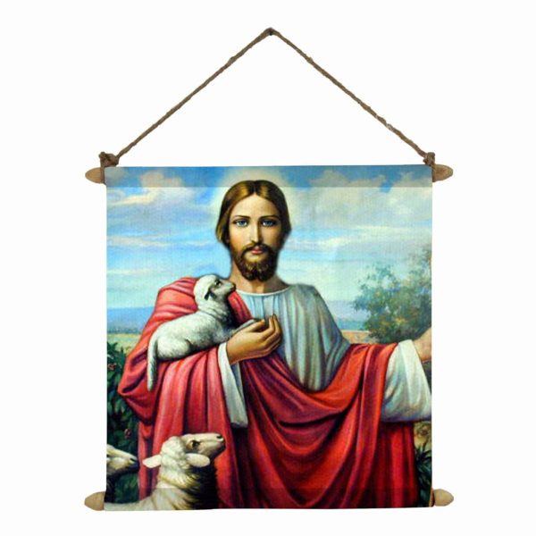 Christmas Gifts, Benevolent Lord Jesus Christ Wall Paintings, Hangings Canvas Scroll Poster for Home Decor