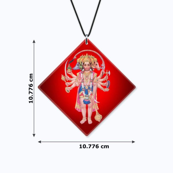 Religious Gifts Acrylic Car Hanging Accessories Lord Hanuman Printed for Good Luck Interior Decoration