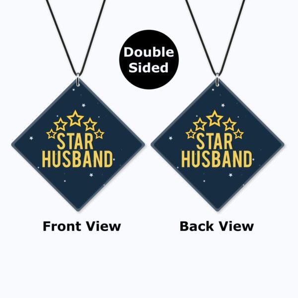 Birthday Gifts Printed Acrylic Car Hanging Accessories for Husband Interior Decoration -Star Husband