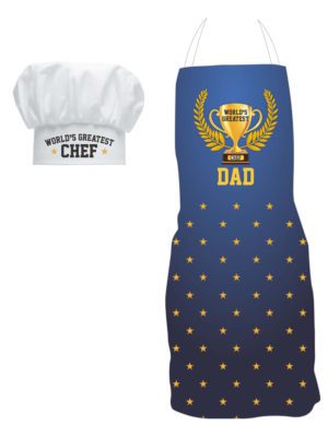 Dad Apron for Father with Chef Hat