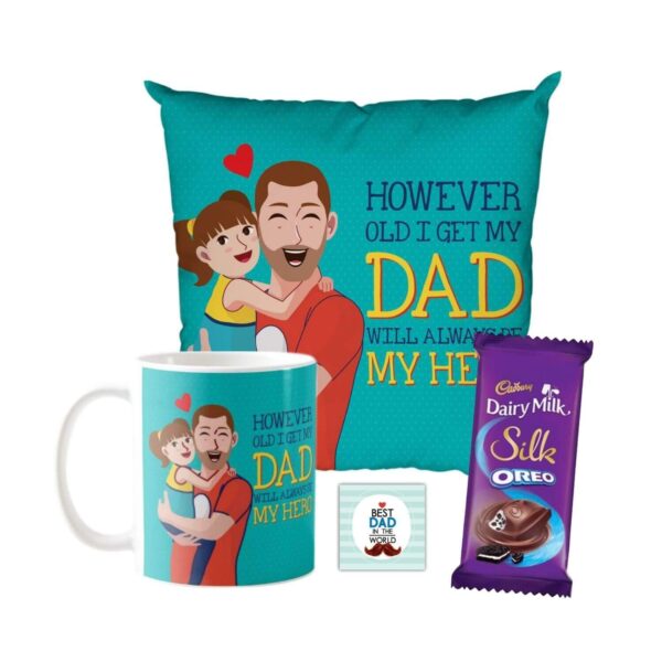 However Old I Get My Dad Will Always Be My Hero Hamper1 Dairy Milk Silk 60