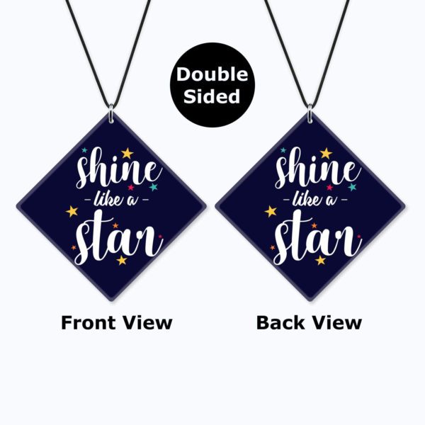 Motivational Gift Car Hanging Accessories Shine Like a Star Printed with Wooden Keychain