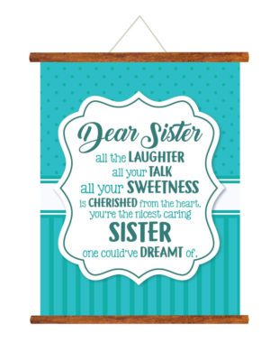 Birthday Bhaidooj Gifts for Sister Nicest Caring Sister Greeting Cards Scroll_18×24