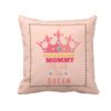 Birthday Gifts for Mom Dad 12 x 12 inches King Daddy Queen Mommy Printed Velvet Cushion Cover Throw Pillow